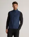 Quince Men's Softshell Fleece-lined Full-zip Vest In Heather Deep Navy
