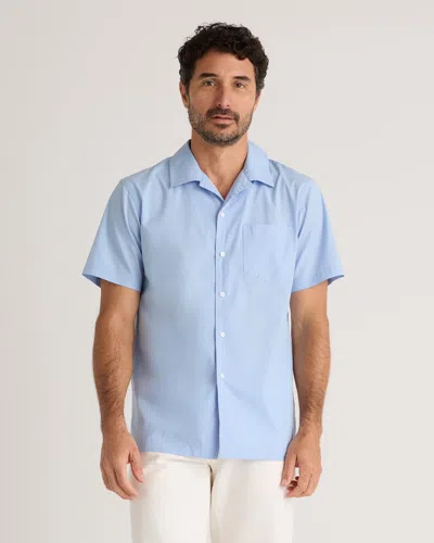 Quince Men's Stretch Poplin Camp Shirt In Light Blue