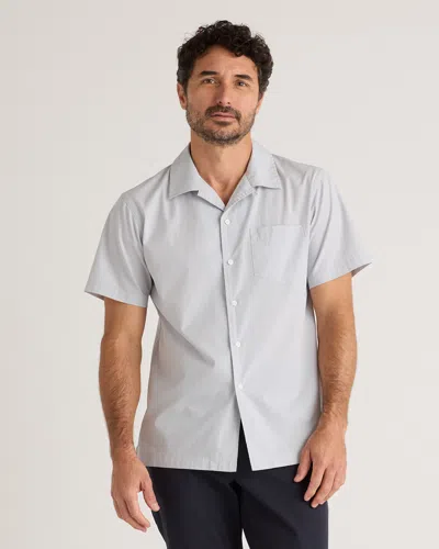 Quince Men's Stretch Poplin Camp Shirt In Light Grey