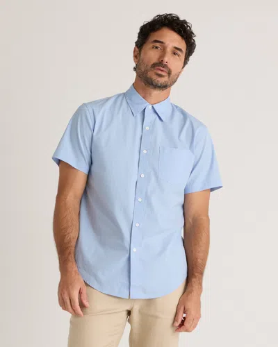 Quince Men's Stretch Poplin Short Sleeve Shirt In Light Blue