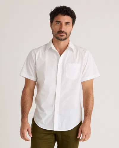 Quince Men's Stretch Poplin Short Sleeve Shirt In White