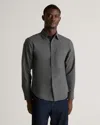 Quince Men's Stretch Textured Twill Shirt In Charcoal