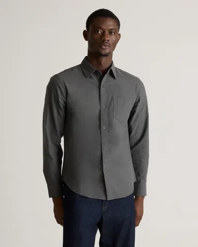 Quince Men's Stretch Textured Twill Shirt In Charcoal
