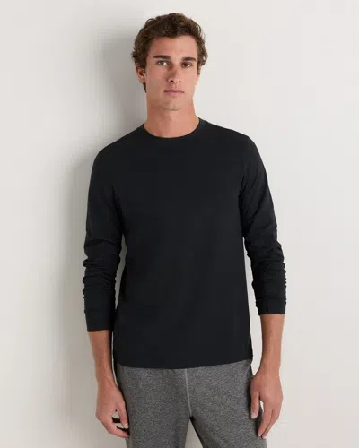 Quince Men's Studio Performance Long Sleeve T-shirt In Black