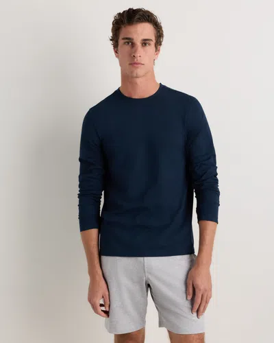 Quince Men's Studio Performance Long Sleeve T-shirt In Blue