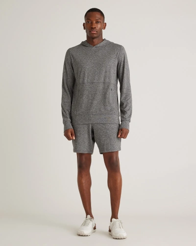 Quince Men's Super Soft Performance Hoodie Pullover In Heather Grey