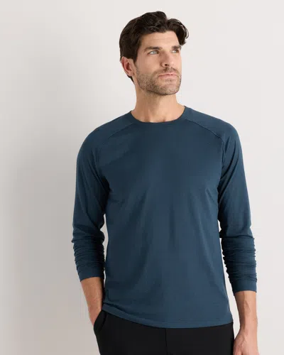 Quince Men's Super Soft Performance Long Sleeve T-shirt In Blue