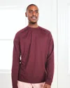 Quince Men's Super Soft Performance Long Sleeve T-shirt In Burgundy