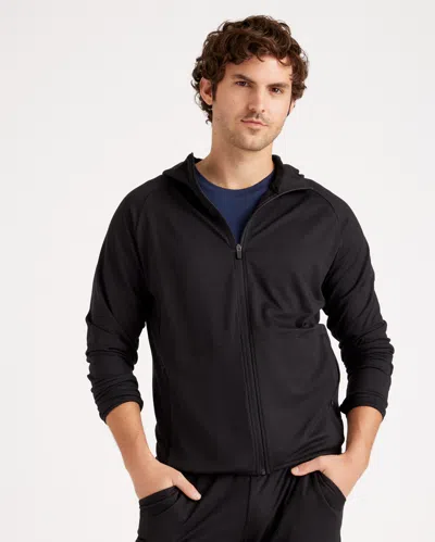 Quince Men's Super Soft Performance Zip Hoodie In Black