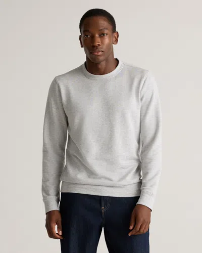 Quince Men's Supersoft Fleece Crew Neck Alpaca Sweater In Heather Grey