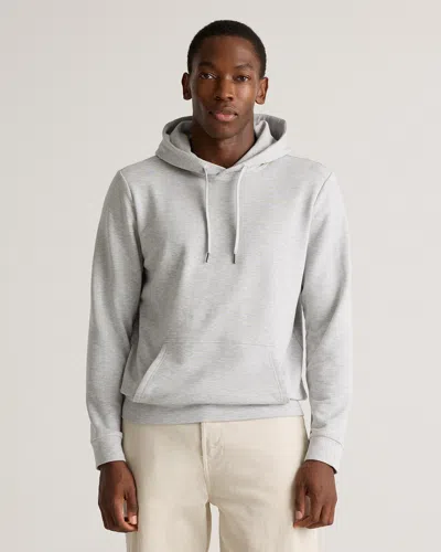 Quince Men's Supersoft Fleece Pullover Hoodie In Heather Grey