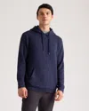 Quince Men's Supersoft Fleece Pullover Hoodie In Navy