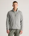Quince Men's Sweater-knit Fleece Full-zip Jacket In Heather Grey