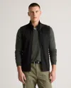 Quince Men's Sweater-knit Fleece Full-zip Vest In Black