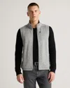 Quince Men's Sweater-knit Fleece Full-zip Vest In Heather Grey