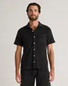 Quince Men's Terry Towel Button Down Polo In Charcoal