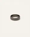 Quince Men's Tungsten Carbide Brushed Step Edge Band Rings In Grey