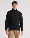 Quince Men's Turtleneck Sweater In Black