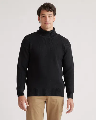 Quince Men's Turtleneck Sweater In Black