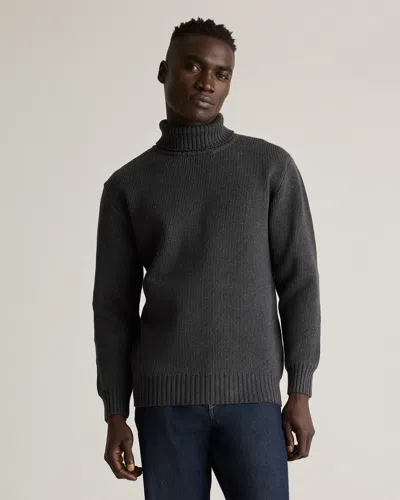Quince Men's Turtleneck Sweater In Charcoal