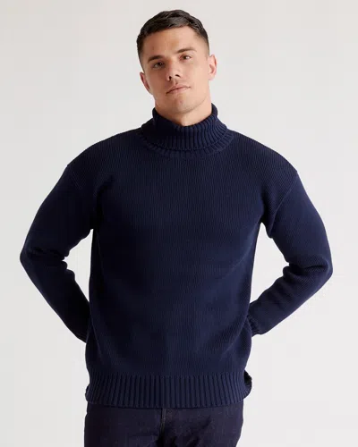 Quince Men's Turtleneck Sweater In Navy