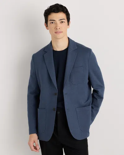 Quince Men's Unstructured Knit Blazer In Blue