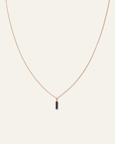 Quince Men's Vertical Bar Pendant Necklace In Gold