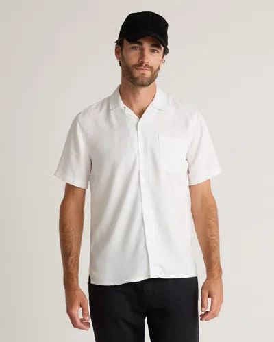 Quince Men's Vintage Wash Tencel Camp Shirt In White
