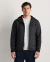 Quince Men's Weatherproof Fleece-lined Hooded Jacket In Black