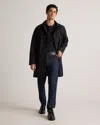 Quince Men's Weatherproof Long Rain Jacket In True Black