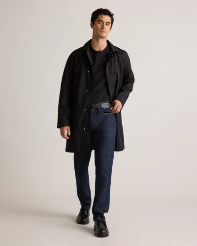 Quince Men's Weatherproof Long Rain Jacket In True Black