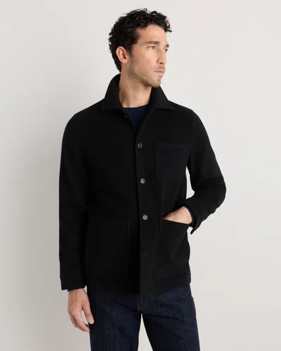 Quince Men's Wool Cashmere Chore Jacket In Black