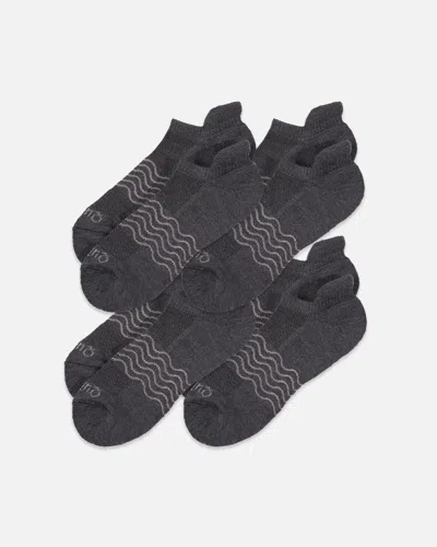 Quince Merino Ankle Socks 4-pack In Charcoal