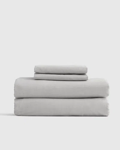 Quince Mongolian Cashmere Cotton Sheet Set In Grey