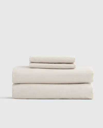 Quince Mongolian Cashmere Cotton Sheet Set In Natural