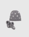 QUINCE MONGOLIAN CASHMERE NEWBORN BEANIE & BOOTIE