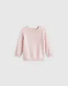 Quince Mongolian Cashmere Newborn Button Pullover In Minimal Pink