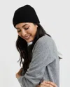 Quince Mongolian Cashmere Ribbed Beanie In Black
