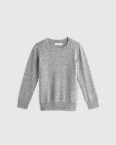 Quince Kids' Mongolian Cashmere Toddler Pullover In Heather Grey