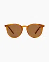 Quince Noah Polarized Acetate Sunglasses In Clear Brown With Brown Lens