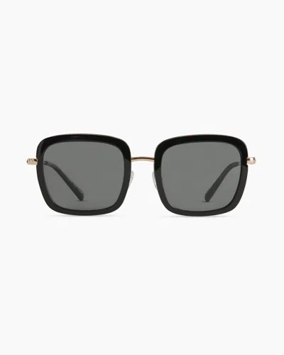 Quince Oliver Polarized Stainless Steel Sunglasses In Black With Grey Lens
