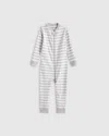 Quince One Piece Pajama In Grey Stripe