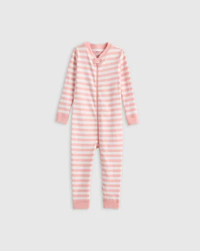 Quince Kids' One Piece Pajama In Pink Stripe