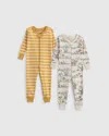 Quince One Piece Pajamas 2-pack Toddler Boy In Construction Stripe
