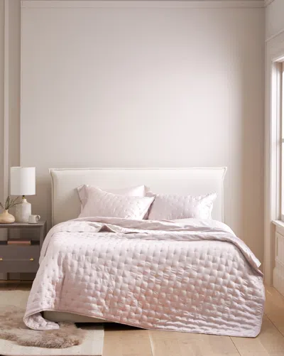 Quince Organic Bamboo Lyocell Quilt In Soft Blush