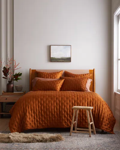 Quince Organic Bamboo Lyocell Quilt In Terracotta