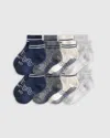 Quince Organic Gripper Crew Socks 8-pack Toddler Gender Neutral In White/light Grey/dark Grey