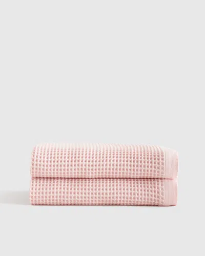 Quince Organic Turkish Waffle Bath Sheets In Pink