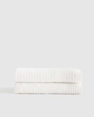 Quince Organic Turkish Waffle Bath Sheets In White