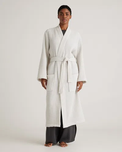 Quince Organic Turkish Waffle Robe In Silver